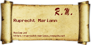 Ruprecht Mariann névjegykártya